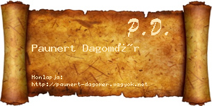 Paunert Dagomér névjegykártya